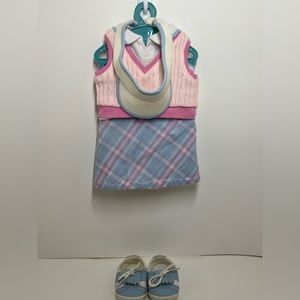 American Girl Doll golf/tennis outfit with visor